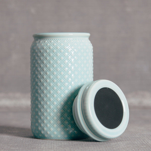 Hobnail Jar with Chalkboard Lid