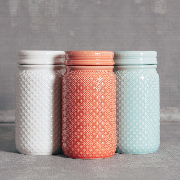 Hobnail Jar with Chalkboard Lid