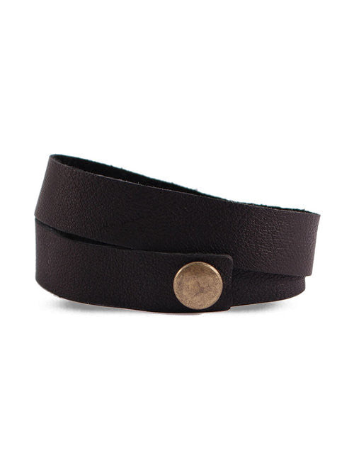 Men's Leather Wrap Bracelet