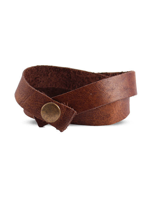 Men's Leather Wrap Bracelet