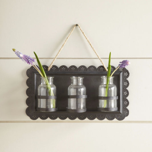 Hanging Tin Wall Decor with Jars