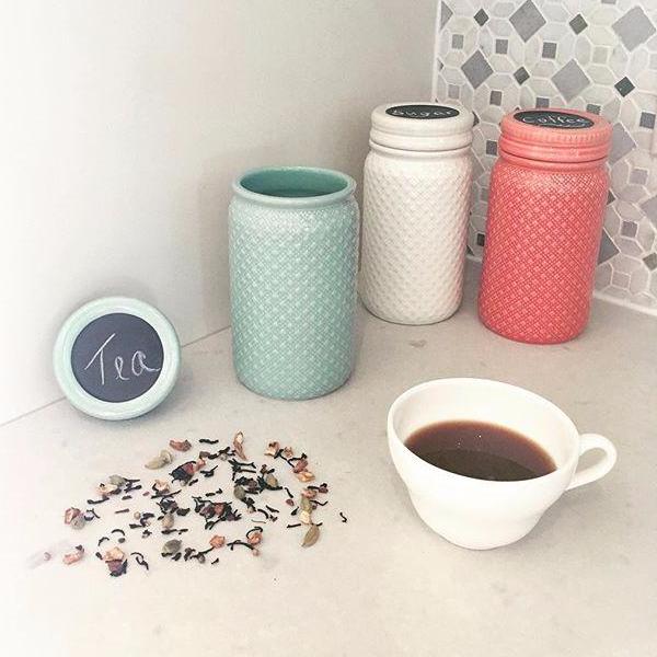 Hobnail Jar with Chalkboard Lid