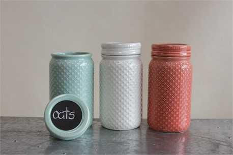 Hobnail Jar with Chalkboard Lid